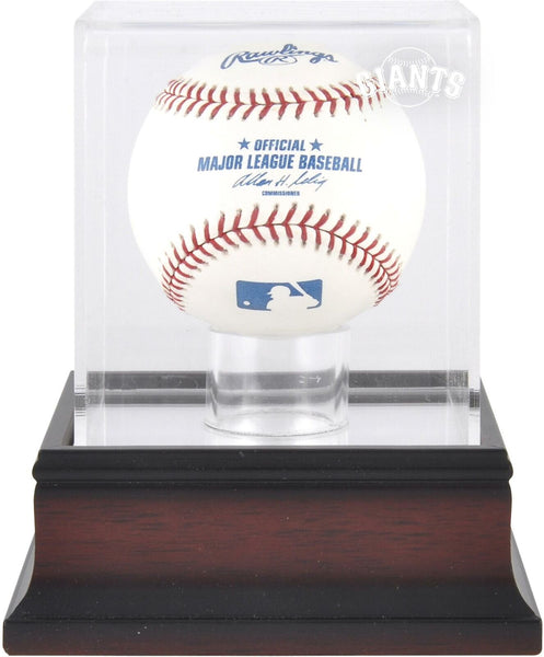 San Francisco Giants Mahogany Baseball Logo Display Case