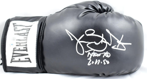 Buster Douglas Signed Everlast Black Boxing Glove w/Tyson KO-Beckett W Holo *R