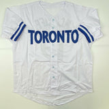 Autographed/Signed Fred McGriff Toronto White Baseball Jersey JSA COA Auto