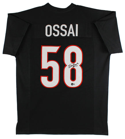 Joseph Ossai Authentic Signed Black Pro Style Jersey Autographed BAS Witnessed