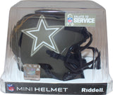 Deion Sanders Autographed Dallas Cowboys Salute Mini Helmet Beckett 38799