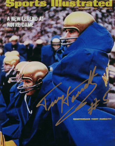 Terry Hanratty Autographed Notre Dame Sports Illustrated 8x10 Photo 27840