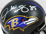 Derrick Mason Autographed Baltimore Ravens Mini Helmet-Beckett W Hologram