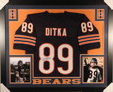 Mike Ditka Signed Chicago Bears 35x43 Custom Framed Jersey (JSA COA) "Da Coach"