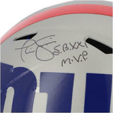 Phil Simms New York Giants Signed AMP Replica Helmet & "SB XXI MVP" Insc