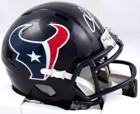 Andre Johnson Autographed Houston Texans Speed Mini Helmet- Beckett W Hologram