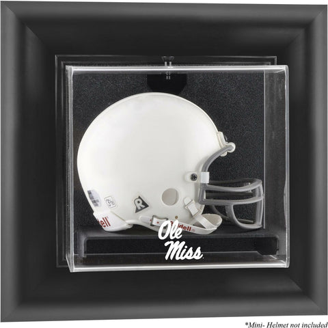 Ole Miss Black Framed Logo Wall-Mountable Mini Helmet Display Case - Fanatics