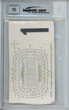 Tony Dorsett Signed 9/11/1976 vs Notre Dame Ticket Stub Heisman BAS Slab 39243