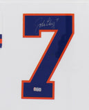 John Elway Signed Denver Broncos LED Framed Mitchell & Ness White NFL Jersey