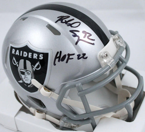 Richard Seymour Autographed Oakland Raiders Speed Mini Helmet w/HOF-BeckettWHolo