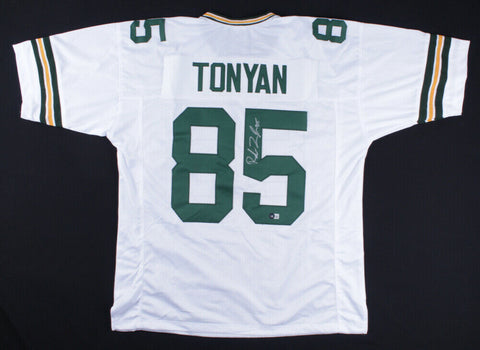 Robert Tonyan Signed Packers White Jersey (Beckett Hologram) Green Bay Tight End