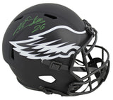 Eagles Miles Sanders Signed Eclipse Full Size Speed Rep Helmet JSA Witness