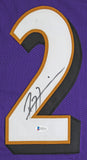 Ray Lewis Authentic Signed Purple Pro Style Jersey PSA, JSA or BAS Witnessed
