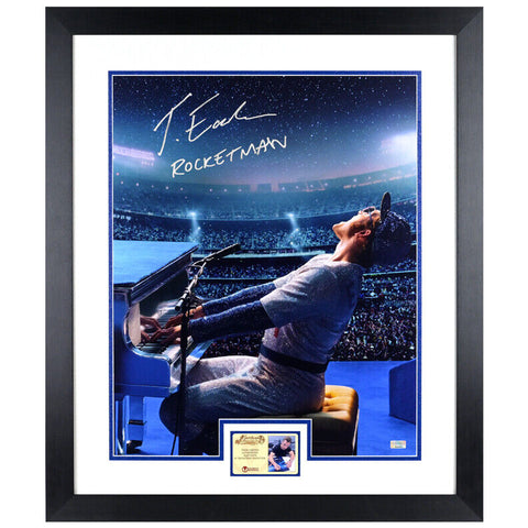 Taron Egerton Autographed Rocketman Elton John Dodgers Stadium 16x20 Photo