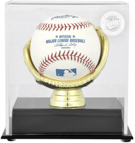 Twins Gold Glove Single Baseball Logo Display Case - Fanatics