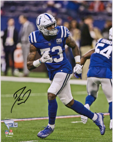 Darius Leonard Indianapolis Colts Signed 8x10 Backpeddle Photo
