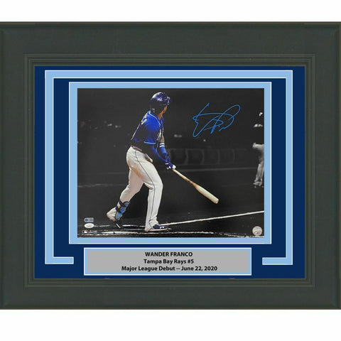 FRAMED Autographed/Signed WANDER FRANCO Rays 16x20 Baseball Photo JSA COA #3