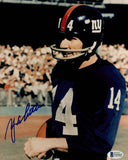 Y.A. Tittle Signed 8x10 New York Giants Football Photo BAS