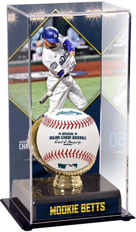 Mookie Betts LA Dodgers 2020 World Series Champs Display Case with Image