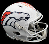 Terrell Davis Signed Denver Broncos Speed Authentic White Matte Helmet w- Insc