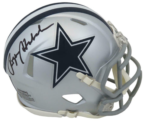 Roger Staubach Signed Cowboys Riddell Speed Mini Helmet - (SCHWARTZ COA)