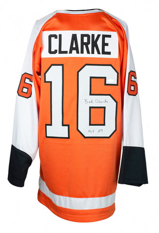 Bobby Clarke Signed Philadelphia Flyers Jersey Inscribed "HOF 87" (JSA COA)