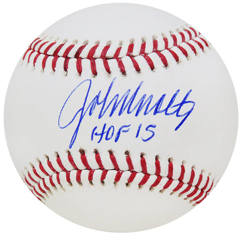 John Smoltz Signed Rawlings Official MLB Baseball w/HOF'15 (SCHWARTZ SPORTS COA)