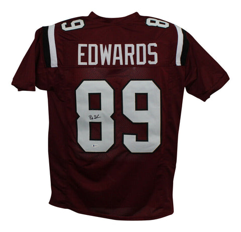 Bryan Edwards Autographed/Signed College Style Red XL Jersey BAS 33190
