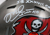 Mike Alstott Signed TB Buccaneers 97-13 Speed Mini Helmet w/SB Champs-BAW Holo