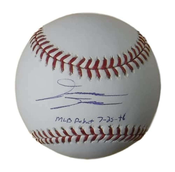 David Dahl Autographed Colorado Rockies OML Baseball MLB Debut 7/25 JSA 16880