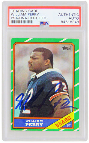 William Perry autographed Chicago Bears 1986 Topps Rookie Card #20 (PSA/DNA)