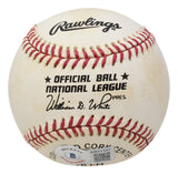 Hank Aaron Signed Milwaukee Braves National League Baseball BAS LOA AB51347