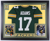 Davante Adams Signed Green Bay Packers 35x43 Custom Framed Jersey (JSA COA)
