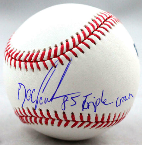 Doc Gooden Signed Rawlings OML Baseball w/ 85 Triple Crown - JSA W Auth *Blue