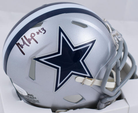Michael Gallup Autographed Dallas Cowboys Speed Mini Helmet- JSA W *Black