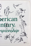 American Century (24) Goff, Webber, Davis, Allen Signed Pin Flag BAS #A88333
