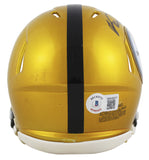 Steelers Franco Harris Signed Flash Speed Mini Helmet BAS Witnessed #WX48977
