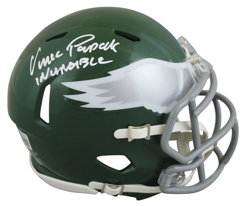 Eagles Vince Papale "Invincible" Signed 74-95 TB Speed Mini Helmet BAS Witness