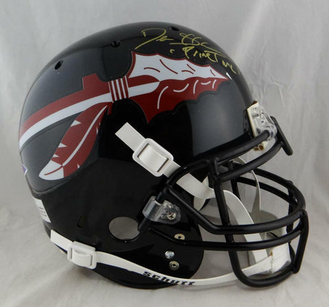 Deion Sanders Signed FL State F/S Black ProLine Helmet w/ Primetime- JSA W *Gold