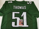 William Thomas Signed Philadelphia Eagles Jersey (JSA COA) 2xPro Bowl Linebacker