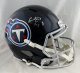 Earl Campbell Signed Tenn Titans F/S Speed Helmet w/ HOF- JSA W Auth *Silver