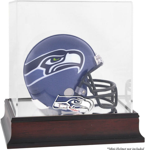 Seahawks Mahogany Logo Mini Helmet Display Case - Fanatics