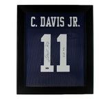 Chris Davis Jr Signed Auburn Framed Custom Blue Jersey with "Kick Six" Insc