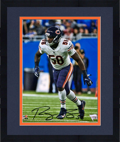 Framed Roquan Smith Chicago Bears Autographed 8" x 10" Photograph