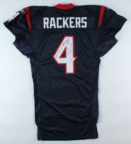 Neil Rackers Signed Houston Texans Reebok NFL Style Jersey (JSA COA) Pro Bowl K