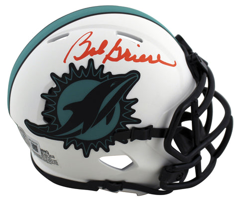 Dolphins Bob Griese Authentic Signed Lunar Speed Mini Helmet BAS Witnessed