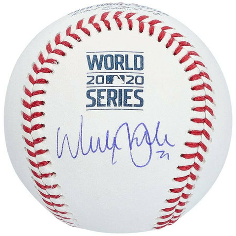 WALKER BUEHLER Autographed Los Angeles Dodgers World Series Baseball FANATICS