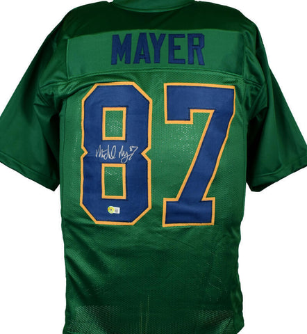 Michael Mayer Autographed Green College Style Jersey-Beckett W Hologram *Black