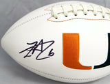 Lamar Miller Autographed Miami Hurricanes Logo Football- JSA Witnessed Auth