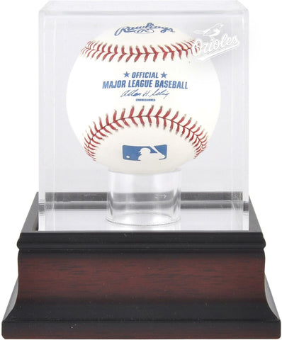 Baltimore Orioles Mahogany Baseball Logo Display Case